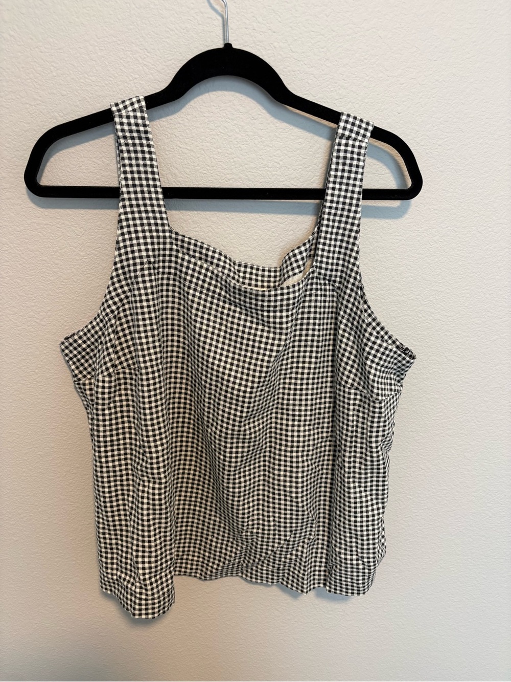 A New Day Black White gingham Lounge Set XXL Tank & Shorts
